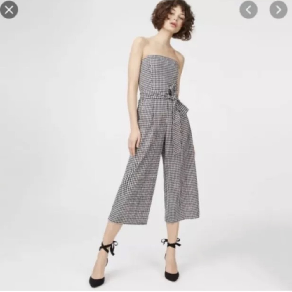 Club Monaco Tiphanie Strapless Cropped Wide Leg Jumpsuit Sz 2 like new